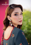 3PC UNSTITCH DHANAK EMBROIDERED SHIRT WITH DHANAK EMBROIDERED SHAWL AND TROUSER - 677