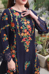 3PC UNSTITCH DHANAK EMBROIDERED SHIRT WITH COURTRAI PRINTED SHAWL & TROUSER - 676