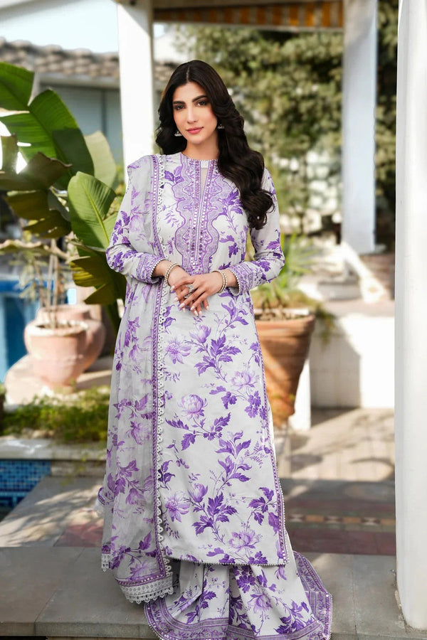 PRINTED KARANDII EMBROIDERY UNSTITCH DRESS 3 PIECE 518W
