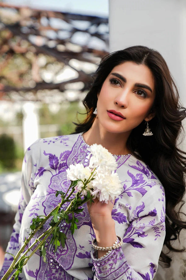 PRINTED KARANDII EMBROIDERY UNSTITCH DRESS 3 PIECE 518W