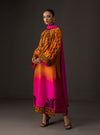 3Piece Unstitched Embroidered and Printed SIlk Suit 228