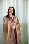 3PC DHANAK EMBROIDERED UNSTICHED SUIT FL-895