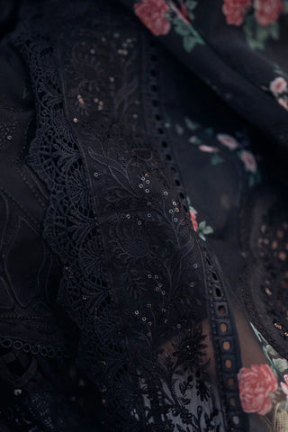 3PC LAWN EMBROIDERED SHIRT WITH COTTON NET PRINTED EMBROIDERED DUPATTA AND TROUSER -520