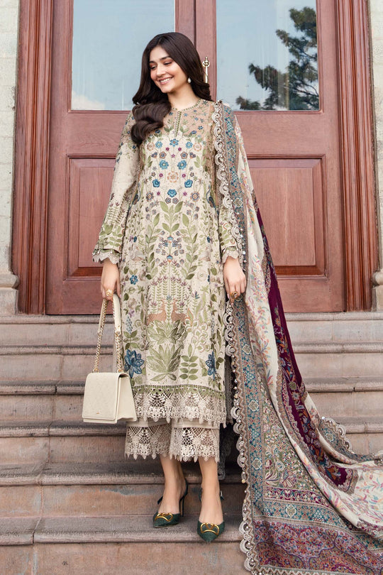 Lawn Embroidered Shirt with Digital Printed Jaquard Duppata-669
