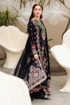 3Pc Embroidered Dhanak Shirt with Embroidered Chiffon Dupatta 555