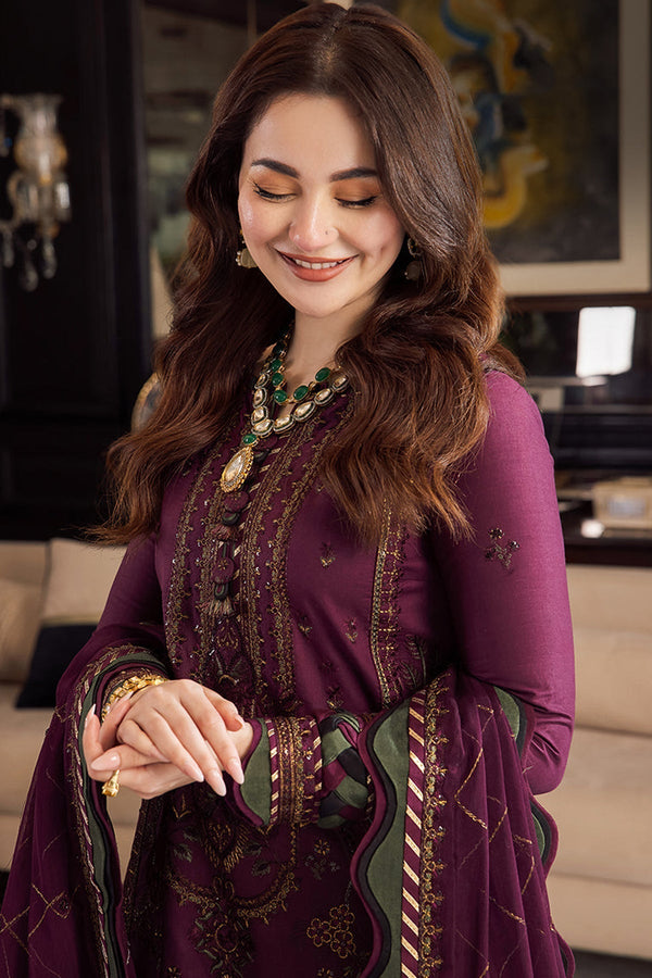 Unstitch Dhanak-3PC Embroidered With Dhanak Embroidered Dupatta-668