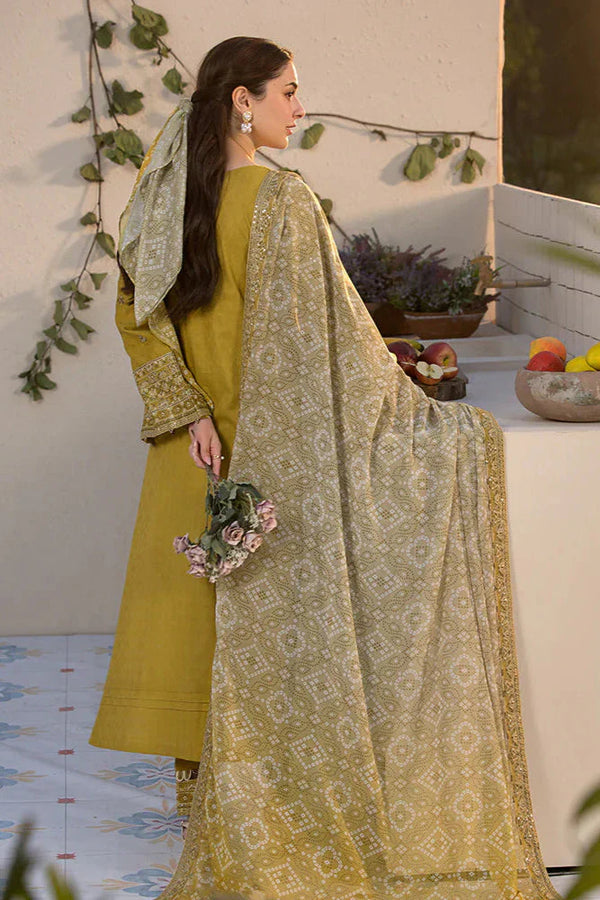 Dhanak-3PC Embroidered Shirt with Digital Twill Printed Shawl 260