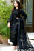 Black Linen Unstitch 3PC Embroidered-1020W