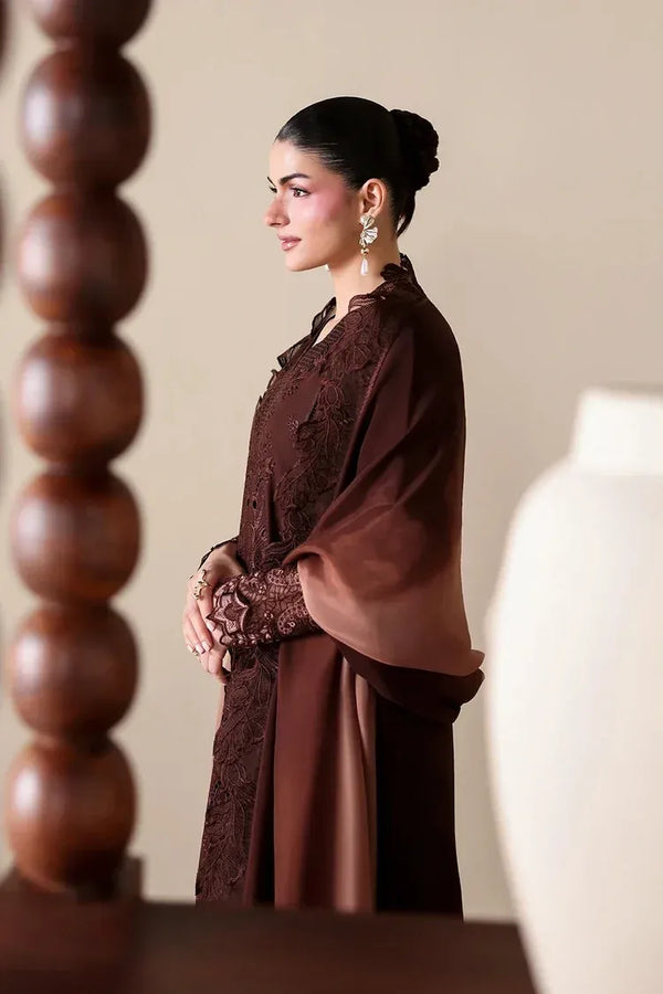 BATIK-3PC DHANAK EMBROIDERED SHIRT WITH COURTRAI WOOL PRINT EMBROIDERED SHAWL AND TROUSER-60