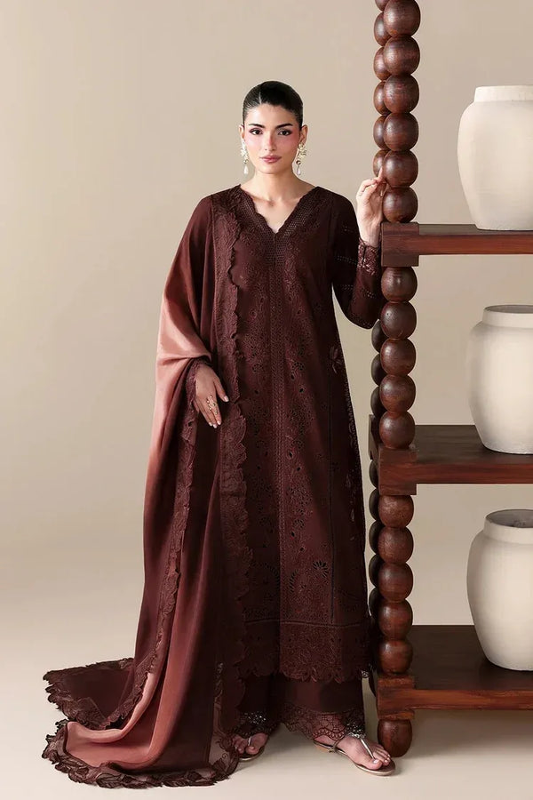 BATIK-3PC DHANAK EMBROIDERED SHIRT WITH COURTRAI WOOL PRINT EMBROIDERED SHAWL AND TROUSER-60