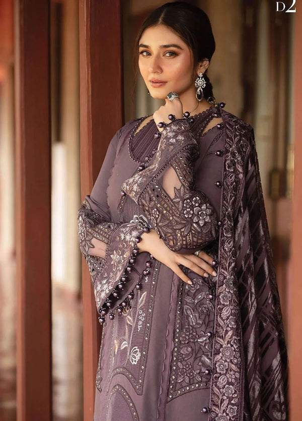 Maria B Embroidered Suit Unstitched 3 Piece Suit-64