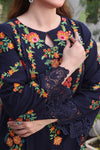 3PC UNSTITCH DHANAK EMBROIDERED SHIRT WITH COURTRAI PRINTED SHAWL & TROUSER - 676
