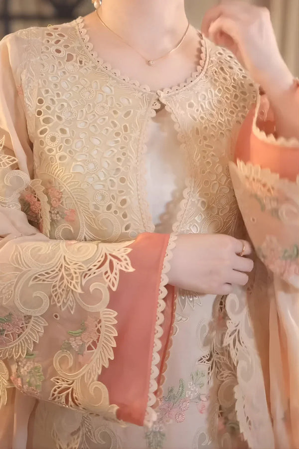 Aneelas unstichted Lawn Embroidered 3pcEmbroidered Duppata V723