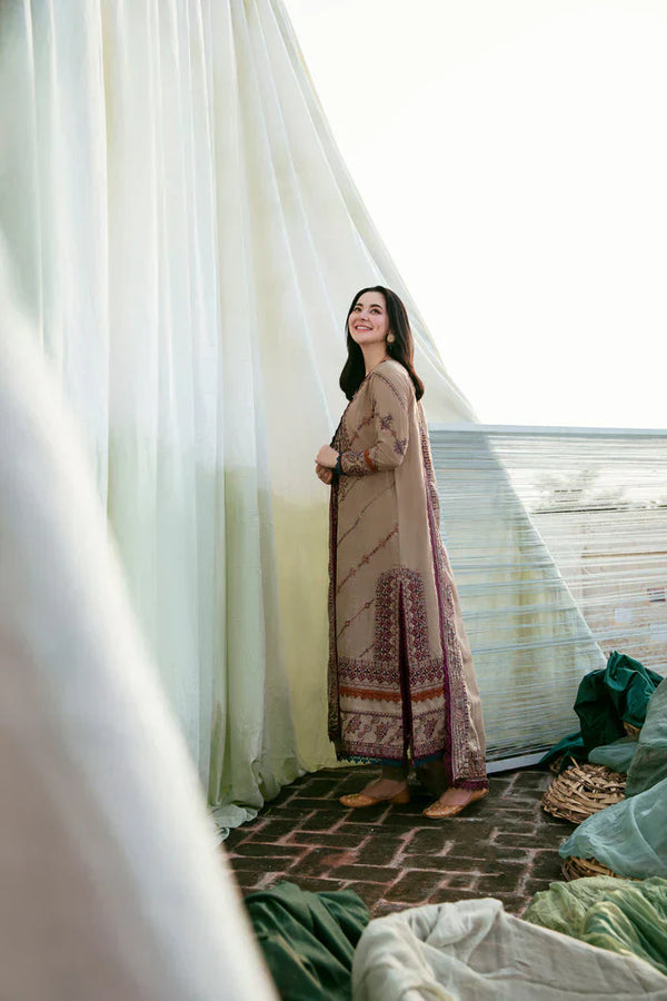 3PC DHANAK EMBROIDERED UNSTICHED SUIT FL-895