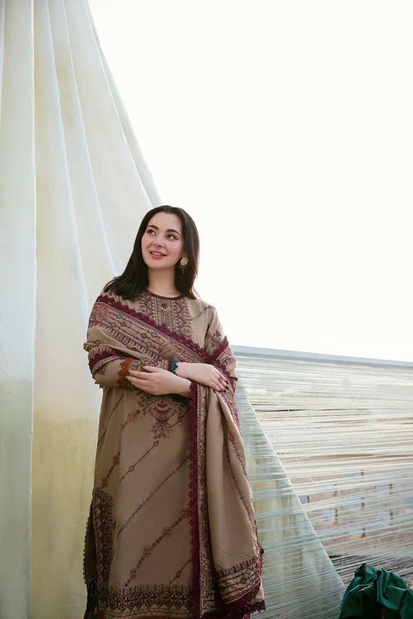 3PC DHANAK EMBROIDERED UNSTICHED SUIT FL-895