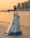3PC UNSTITCH LAWN EMB SHIRT WITH NET EMB DUPATTA AND TROUSER-718