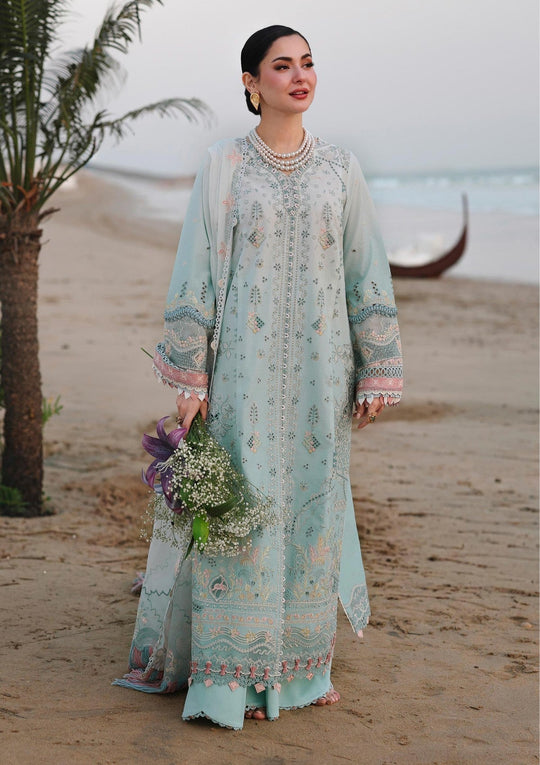 Lawn-3PC Embroidered Shirt With Khadi Net Embroidered Dupatta- V 722