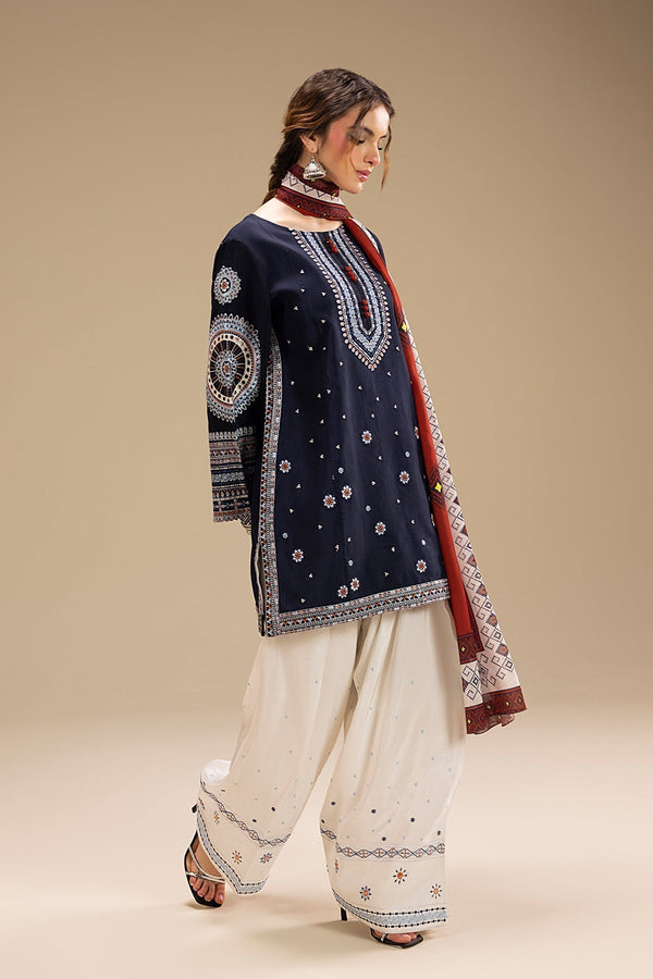 UNSTITCHED 3PC DHANAK EMBROIDERED SUIT 241