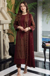 3PC LAWN EMBROIDERED SHIRT WITH CHIFFON EMBROIDERED DUPATTA AND TROUSER - Aj 2556