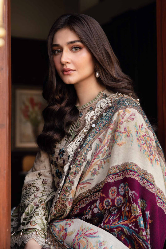 Lawn Embroidered Shirt with Digital printert jacquard dupatta V669