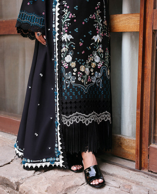 Dhanak-3PC Unstitch Embroidered Shirt with Dhanak Embroidered Dupatta -113
