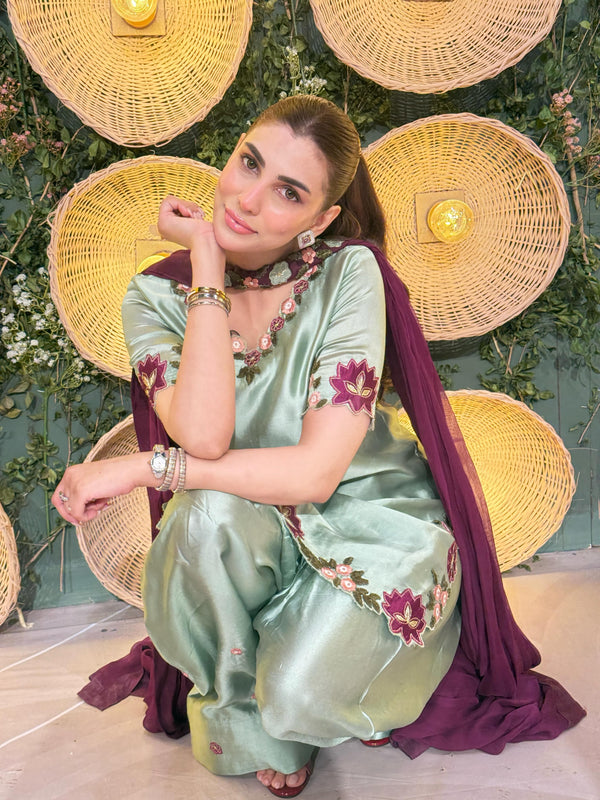 Luxury Silk 3 Piece Unstitched suit V735