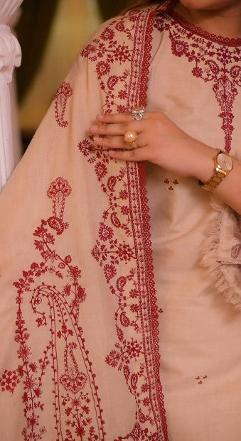 ANEELAS UNSTITCH DHANAK 3PC SUIT-46