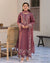 Dhanak-3PC Unstitch Embroidered Shirt with Chiffon Embroidered Dupatta-1321W