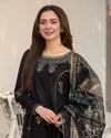 Dhanak -3PC Unstitch Embroidered Shirt with Digital Printed Silk Dupatta-109