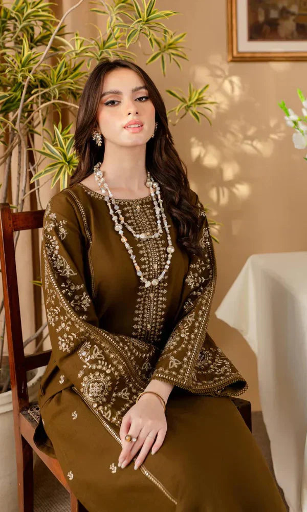 2 Piece Embroidered Lawn Shirt with Dyed Trouser BA 68