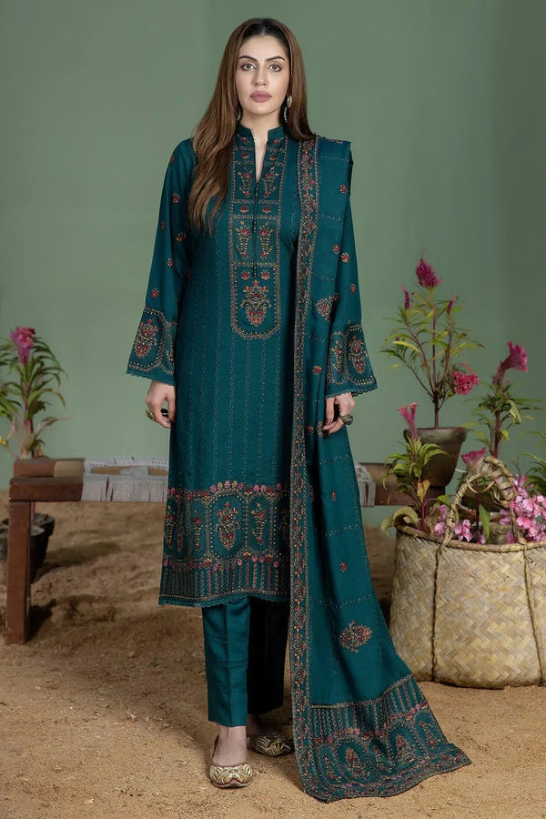 Dhanak-3PC Embroidered Shirt with Dhanak Embroidered Dupatta -49