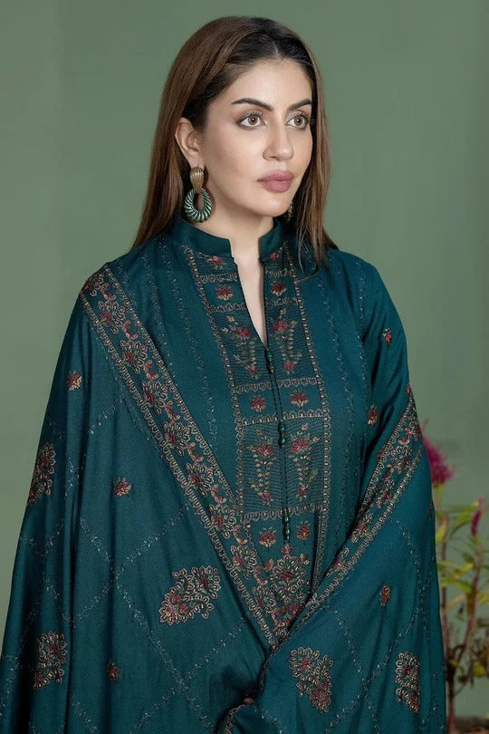 Dhanak-3PC Embroidered Shirt with Dhanak Embroidered Dupatta -49