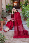 Dhanak Embroidered 3pc Suit With Chiffon Embroidered Dupatta 727