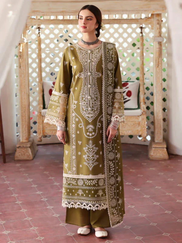 3 Piece - Unstitched Fully Embroidered Lawn Fabric 590