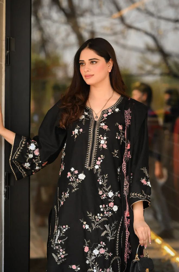 Summer 3Piece Lawn Embroidered Suit V 731